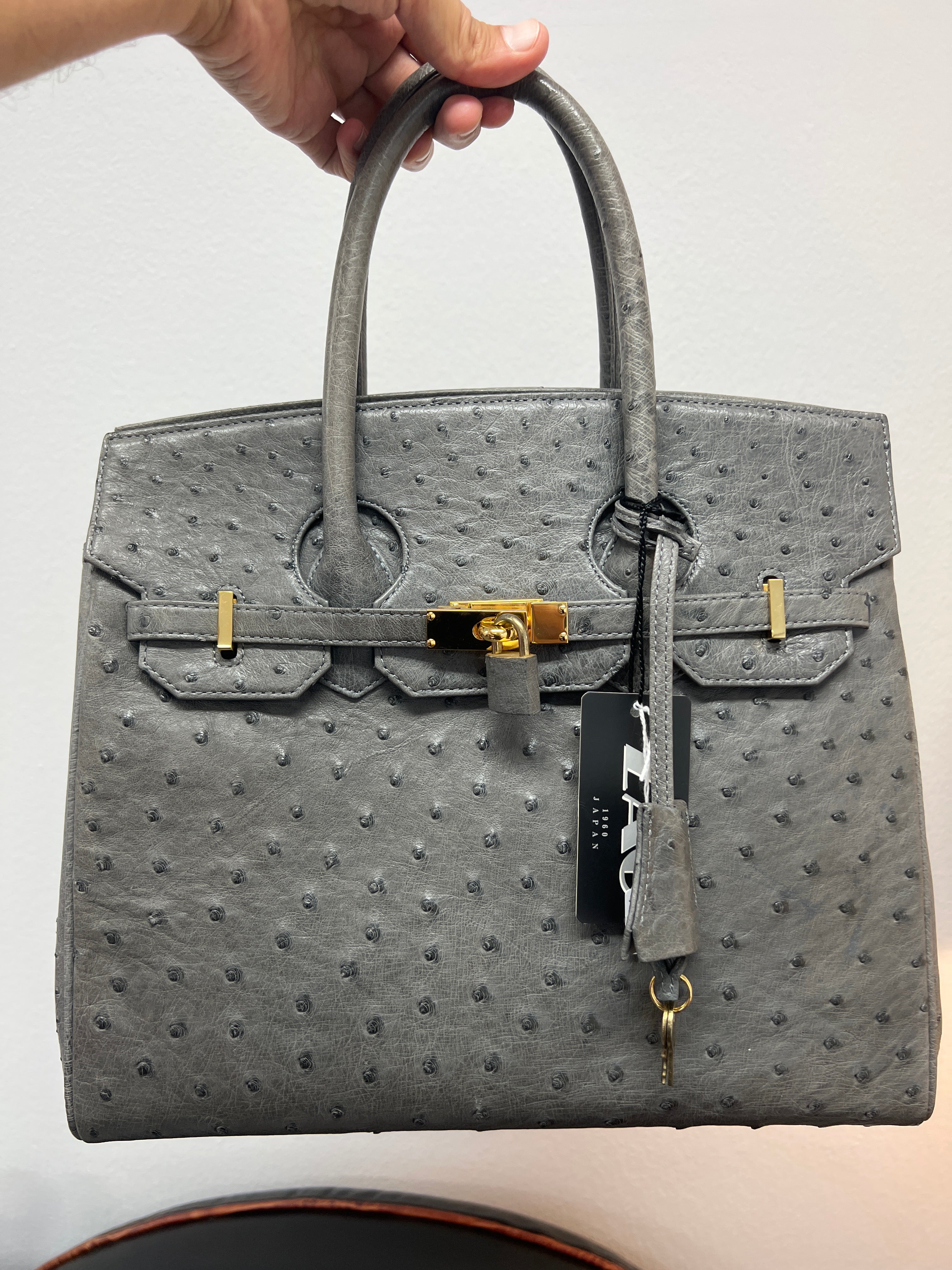Sharron’s-JRA grey ostrich Birkin-JP