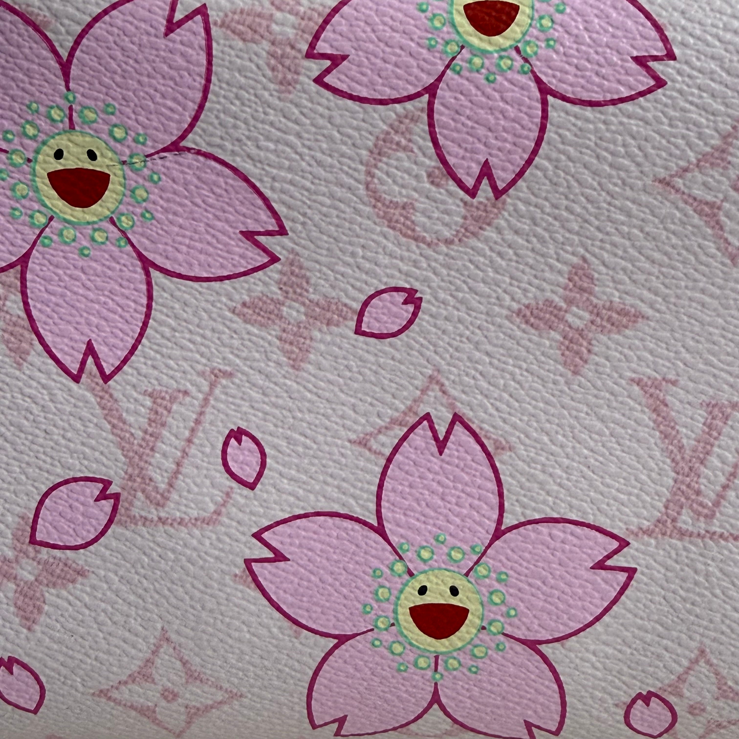 Pink Cherry Blossom Monogram Bow Top Handle Bag – Limited Edition Style Luxury Satchel (Pristine Condition)