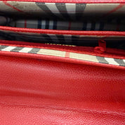 Burberry | Vintage Red Structured Leather Top Handle Bag – Mini Shoulder Satchel