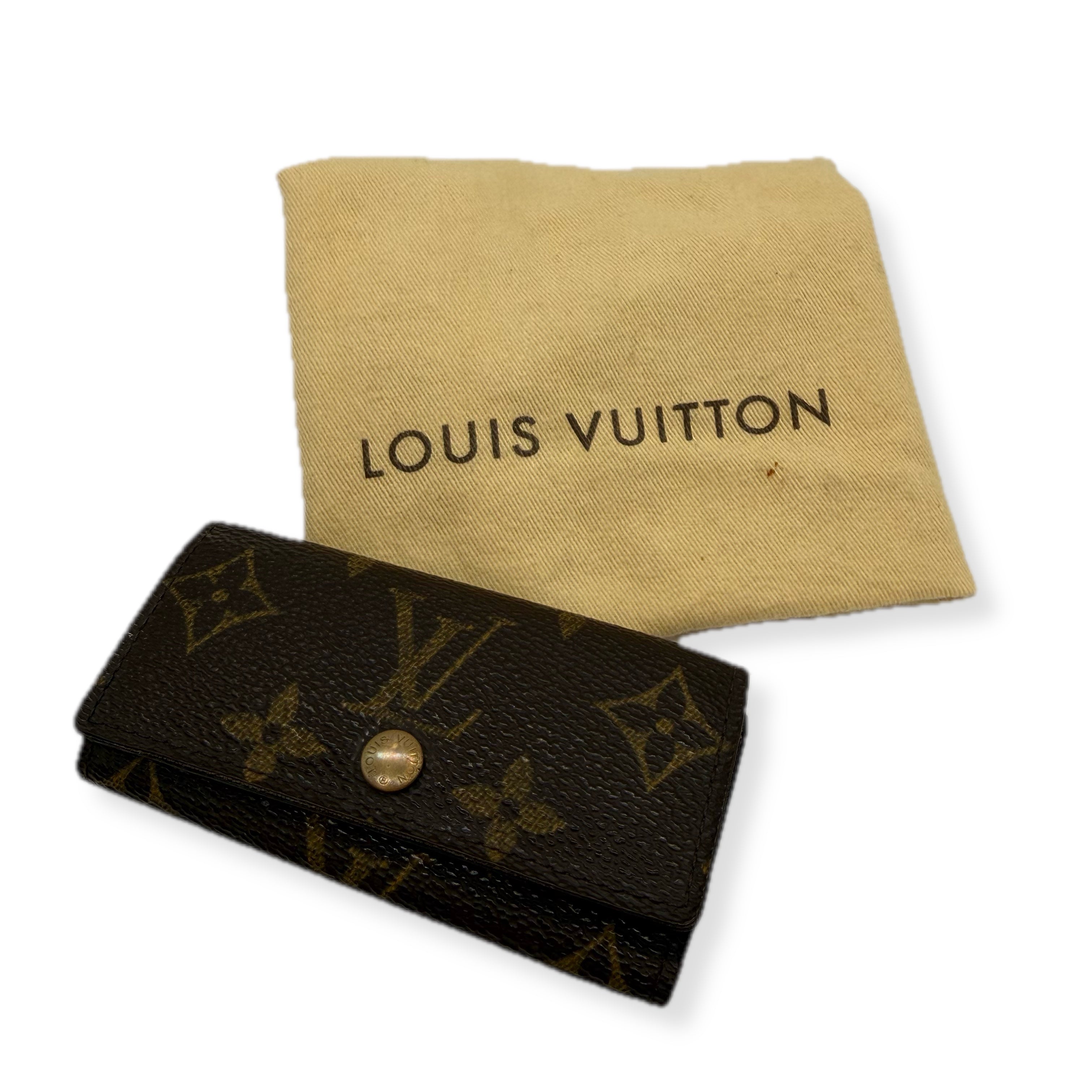 LV | Monogram Key Holder Case | Canvas | Gold Hardware