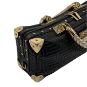 Versace | Greca Satchel Handbag | Nappa Leather |Gold Hardware