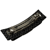 Salvatore Ferragamo | Houndstooth Bow Hair Clip | Silver Hardware
