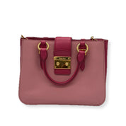 Miu Miu | Madras Satchel Crossbody Bag | Goatskin | Gold Hardware