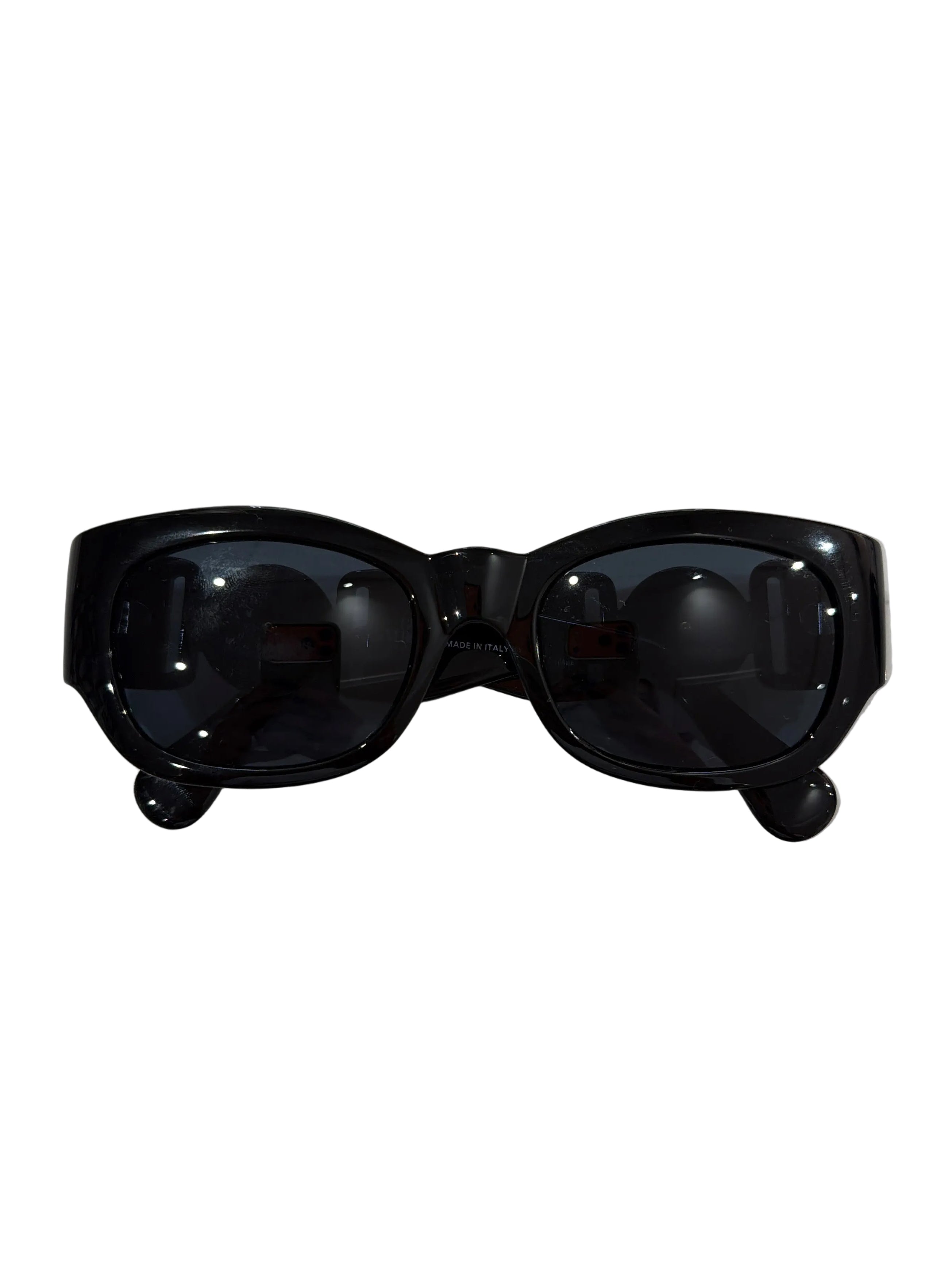 Versace | Black Sunglasses with Case (Good Condition) - Cons