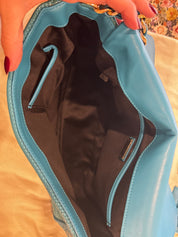 Versace teal shoulder bag