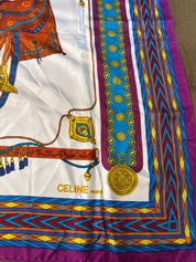 Celine Saddle silk scarf