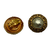 Chanel | Faux Pearl Earrings | Gold Plated