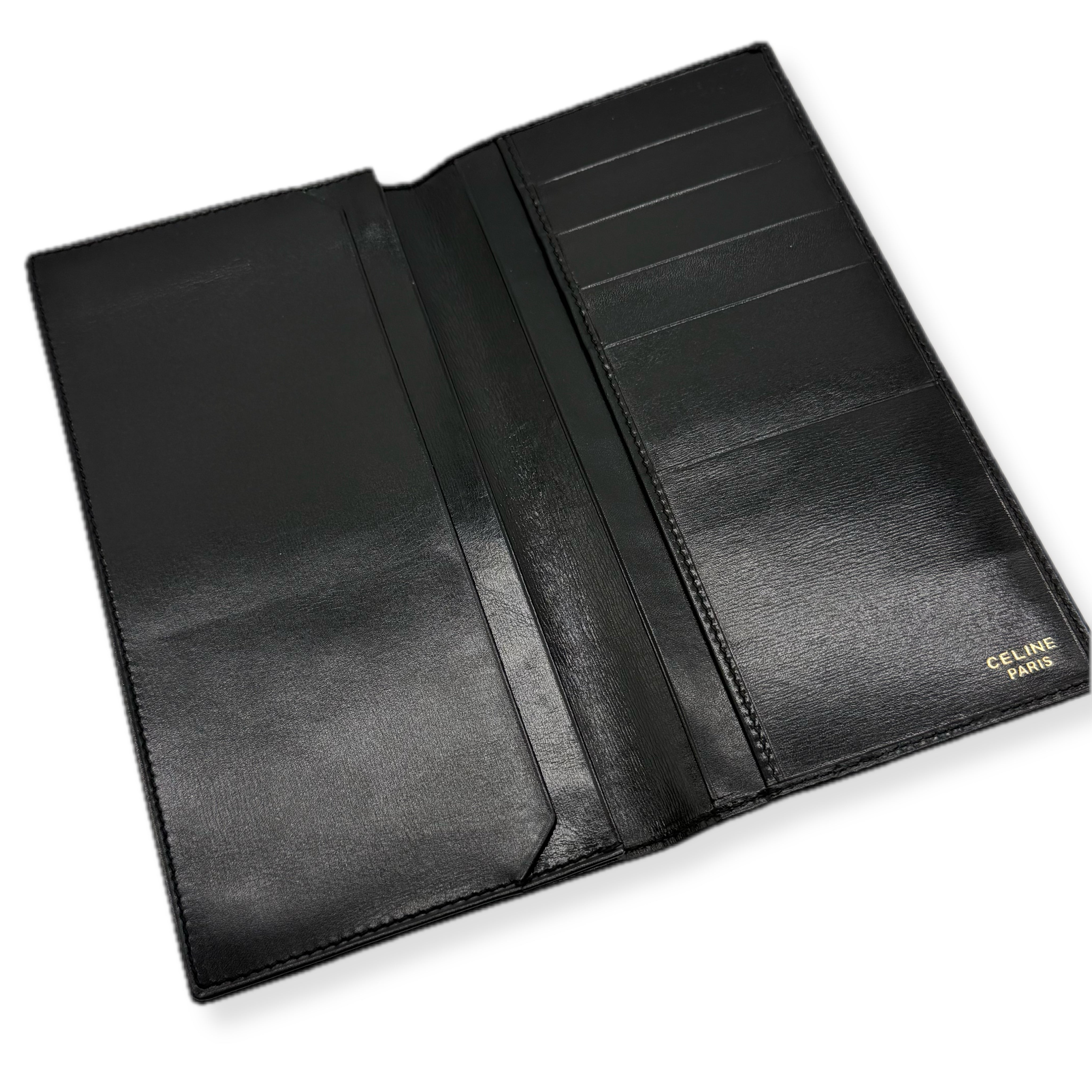 Celine | Bifold Long Wallet | Leather | Gold Hardware