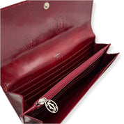Cartier | Happy Birthday Long Wallet | Patent Leather | Silver Hardware