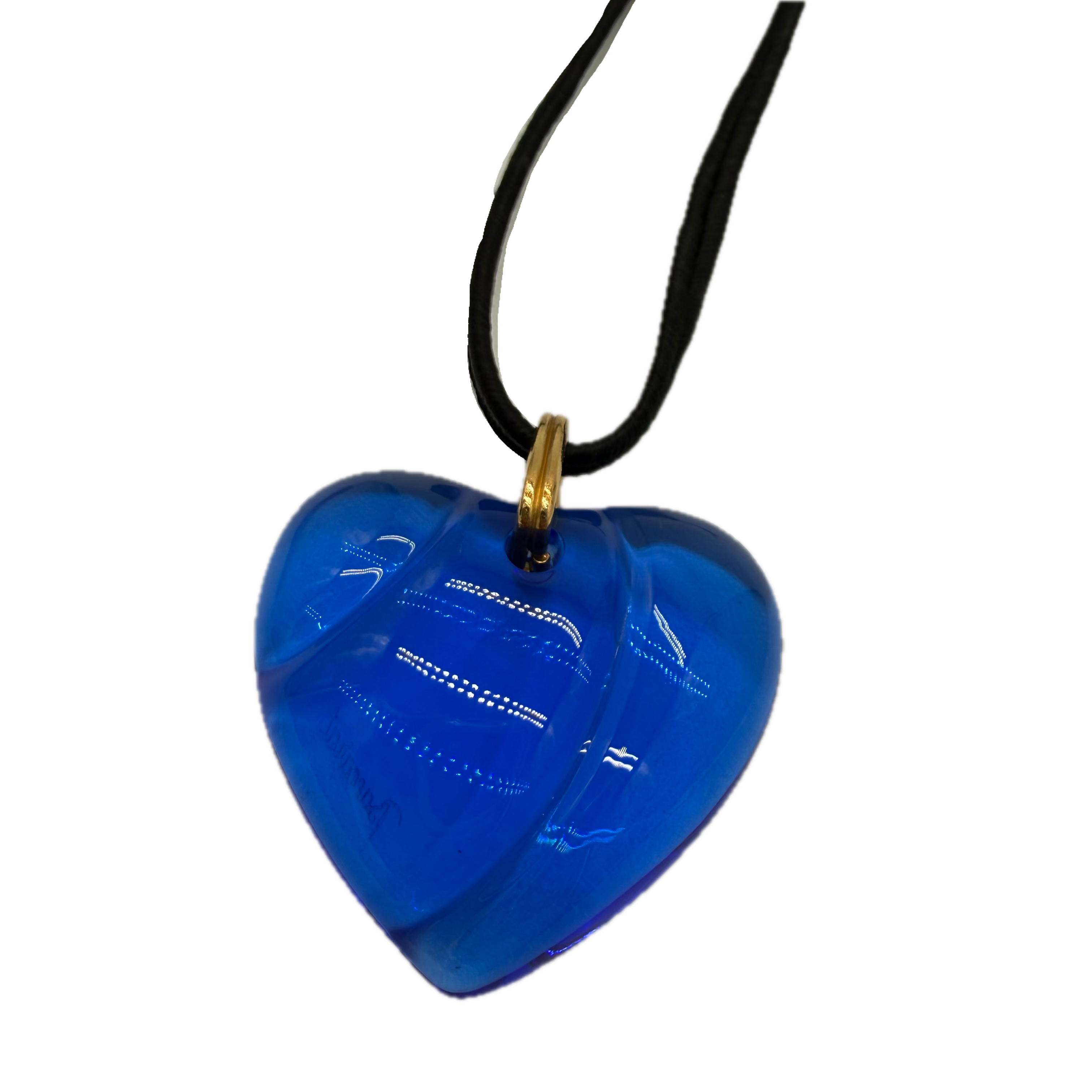 Baccarat | Crystal Heart Pendant Necklace | Gold Hardware