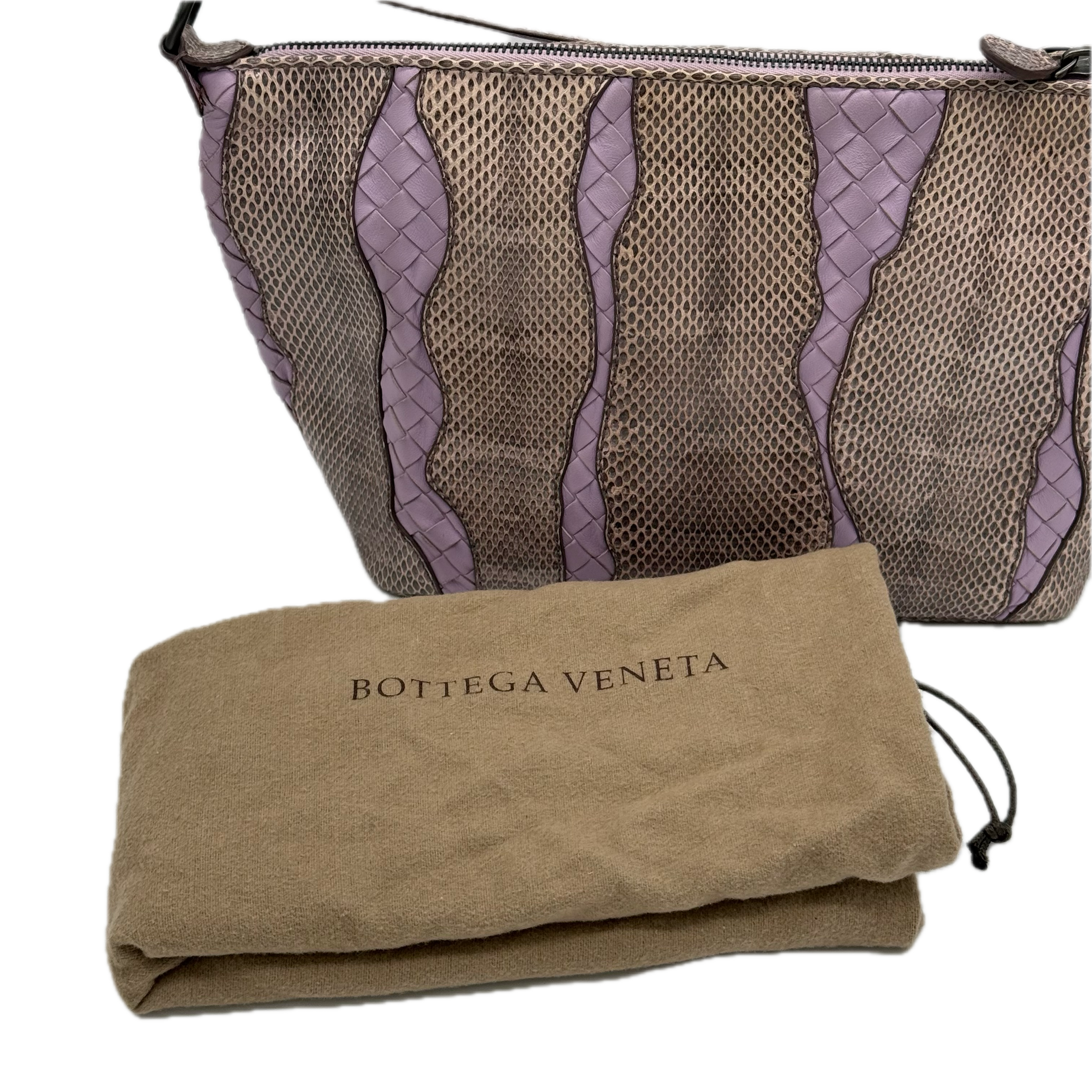 Bottega Veneta | Parme Pink Intrecciato Handbag | Snakeskin & Lambskin |Gunmetal Hardware