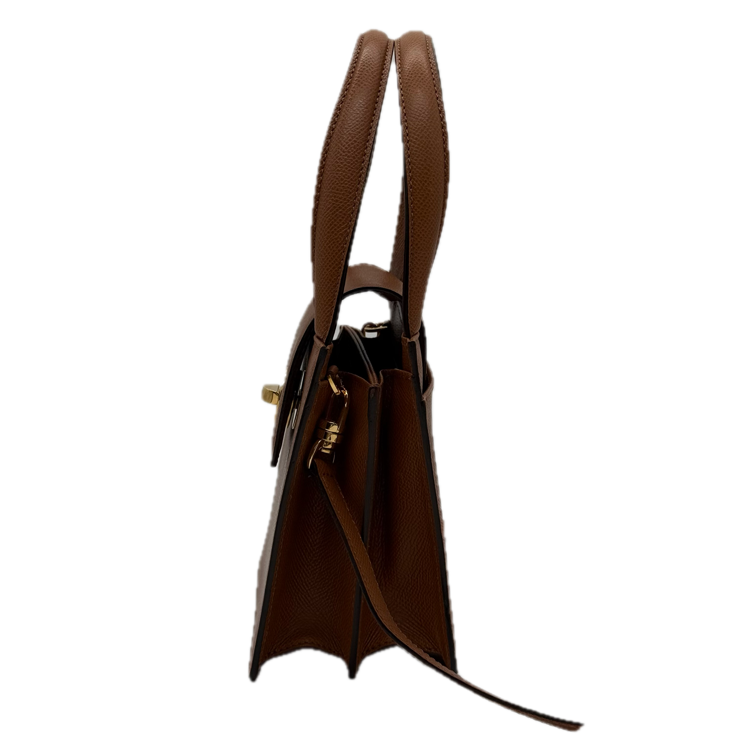 Bvlgari | Turn-lock Clasp HandBag | Leather |Gold Hardware