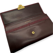 Givenchy | Long Wallet | Ostrich Embossed Leather | Gold Hardware