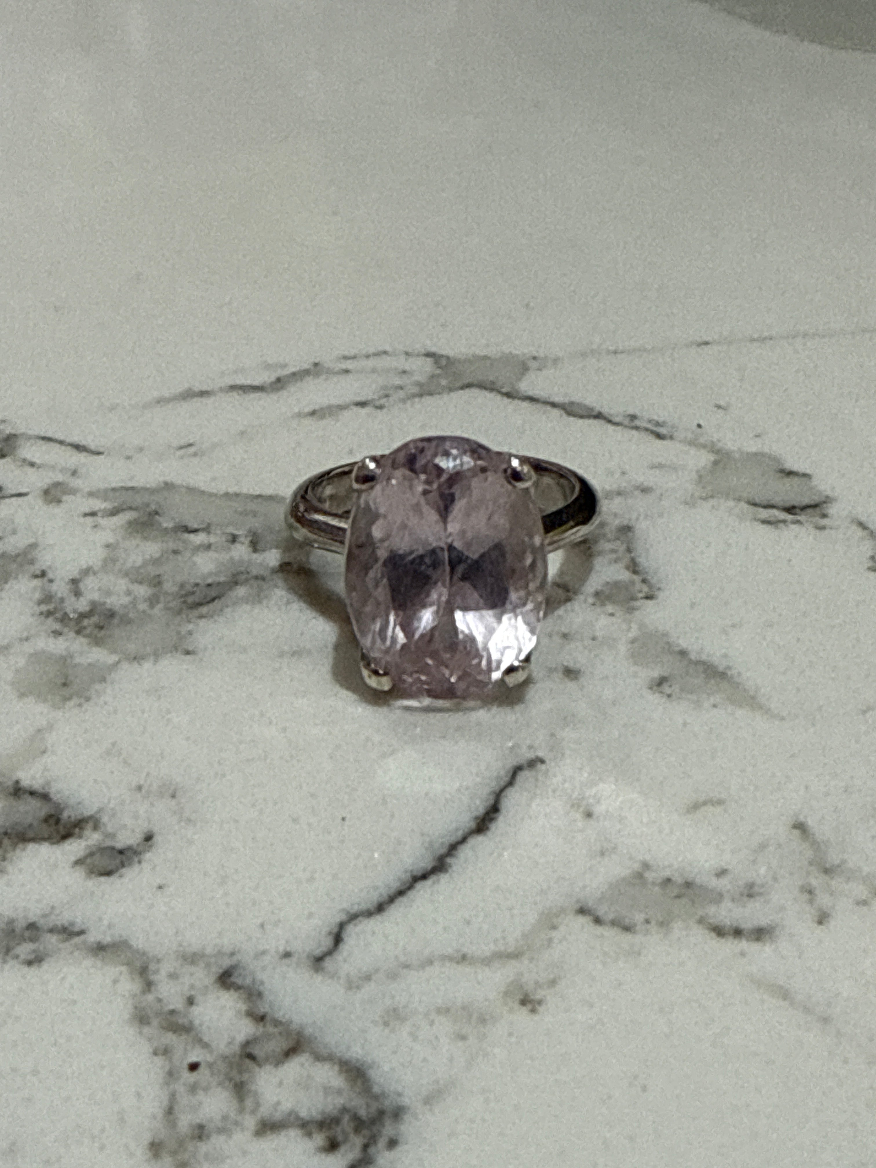 Pure Pink Kunzite Ring | HV