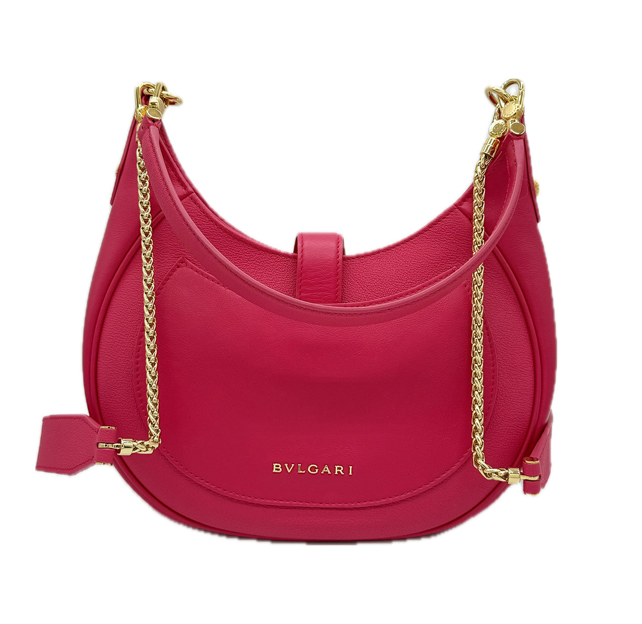 Bvlgari | Serpenti leather handbag | Hot Pink Leather | Gold Hardware