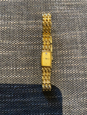 Seiko gold plated Watch with small diamond . New battery