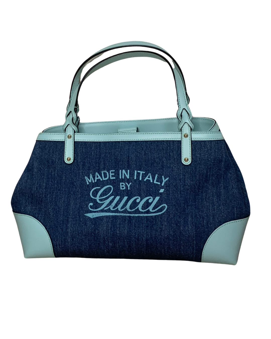 GUCCI BLUE DENIM TOTE