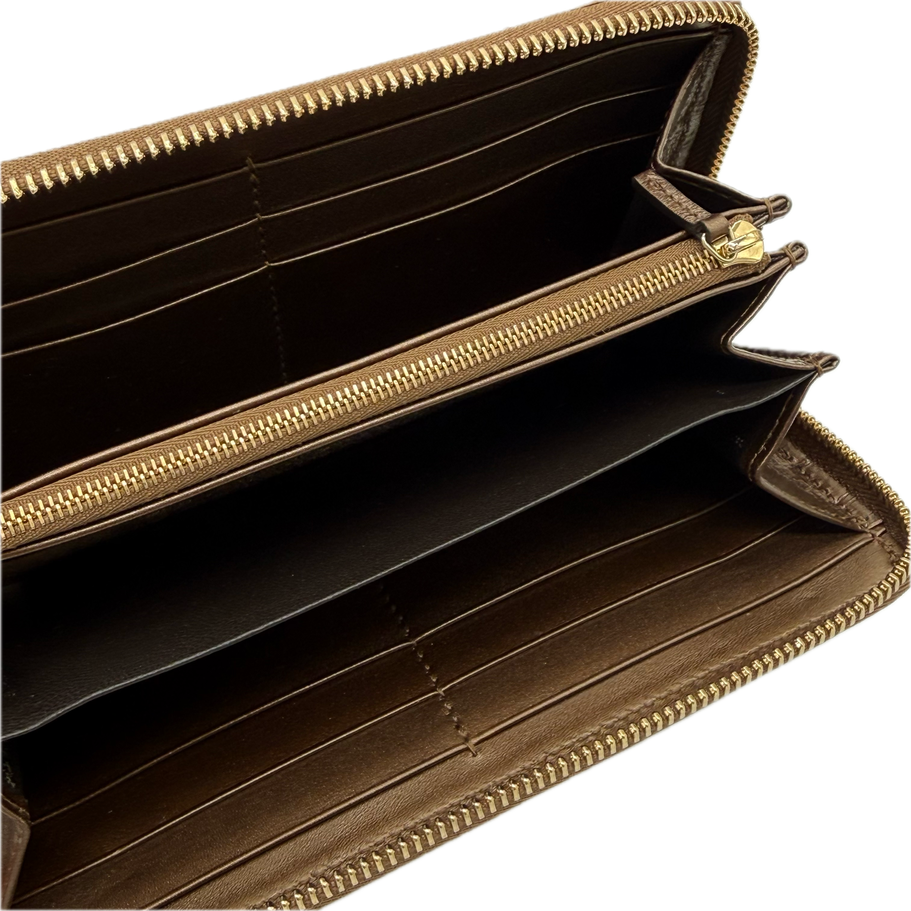 Gucci | Long Zip Wallet | Python Skin | Gold Hardware