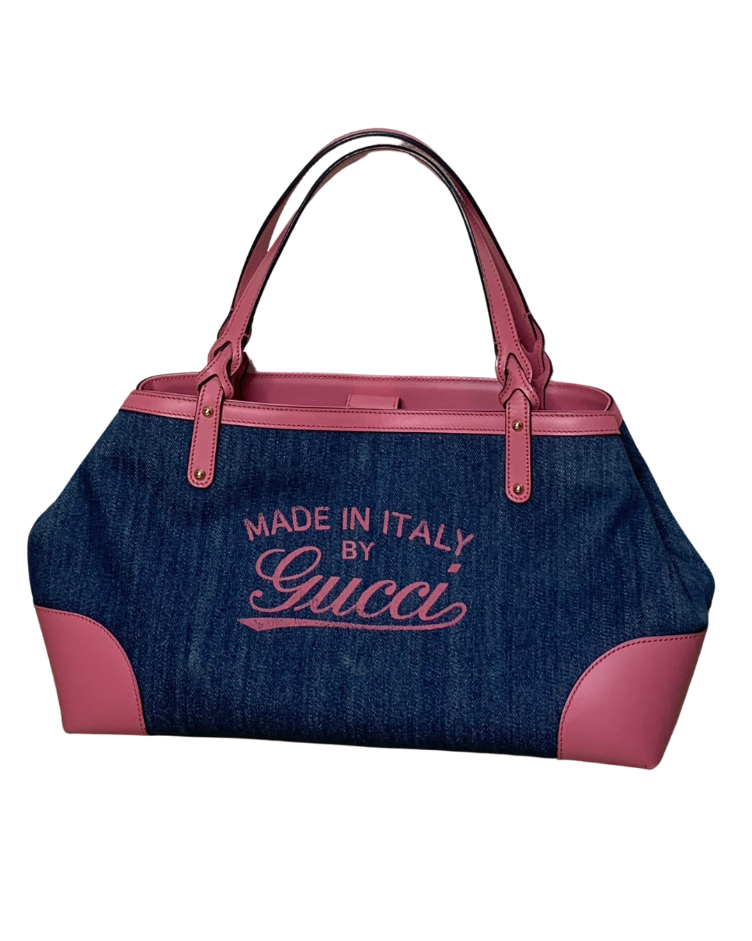 GUCCI PINK DENIM TOTE