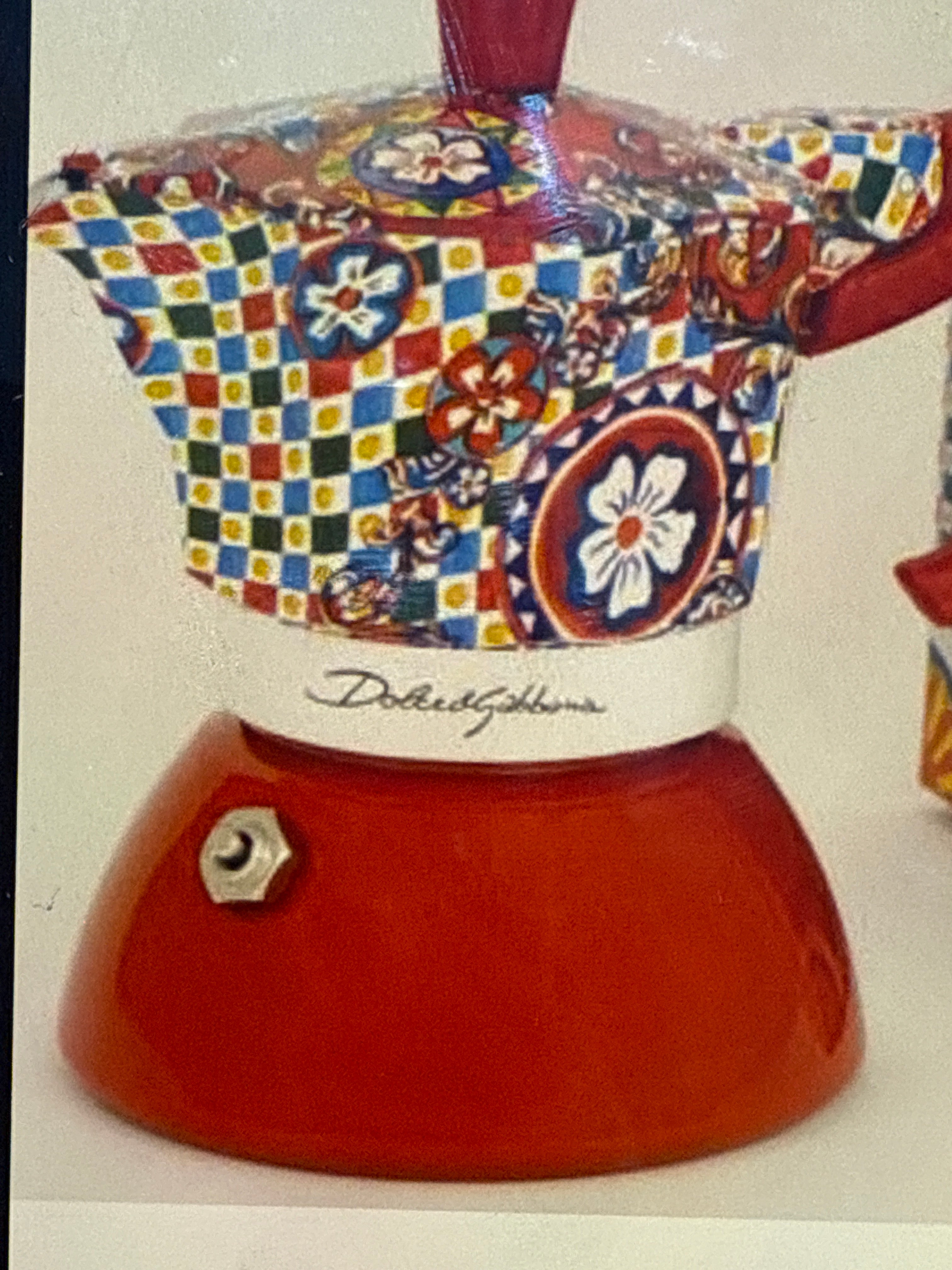 D&G induction 4 cup red - 2 coffee tins red