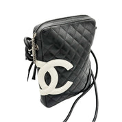 Chanel | Vintage Cambon Crossbody Messenger Bag | Lambskin | Silver Hardware
