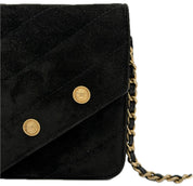 Chanel | Paris-Hamburg CC Button Wallet on Chain | Suede | Gold Hardware