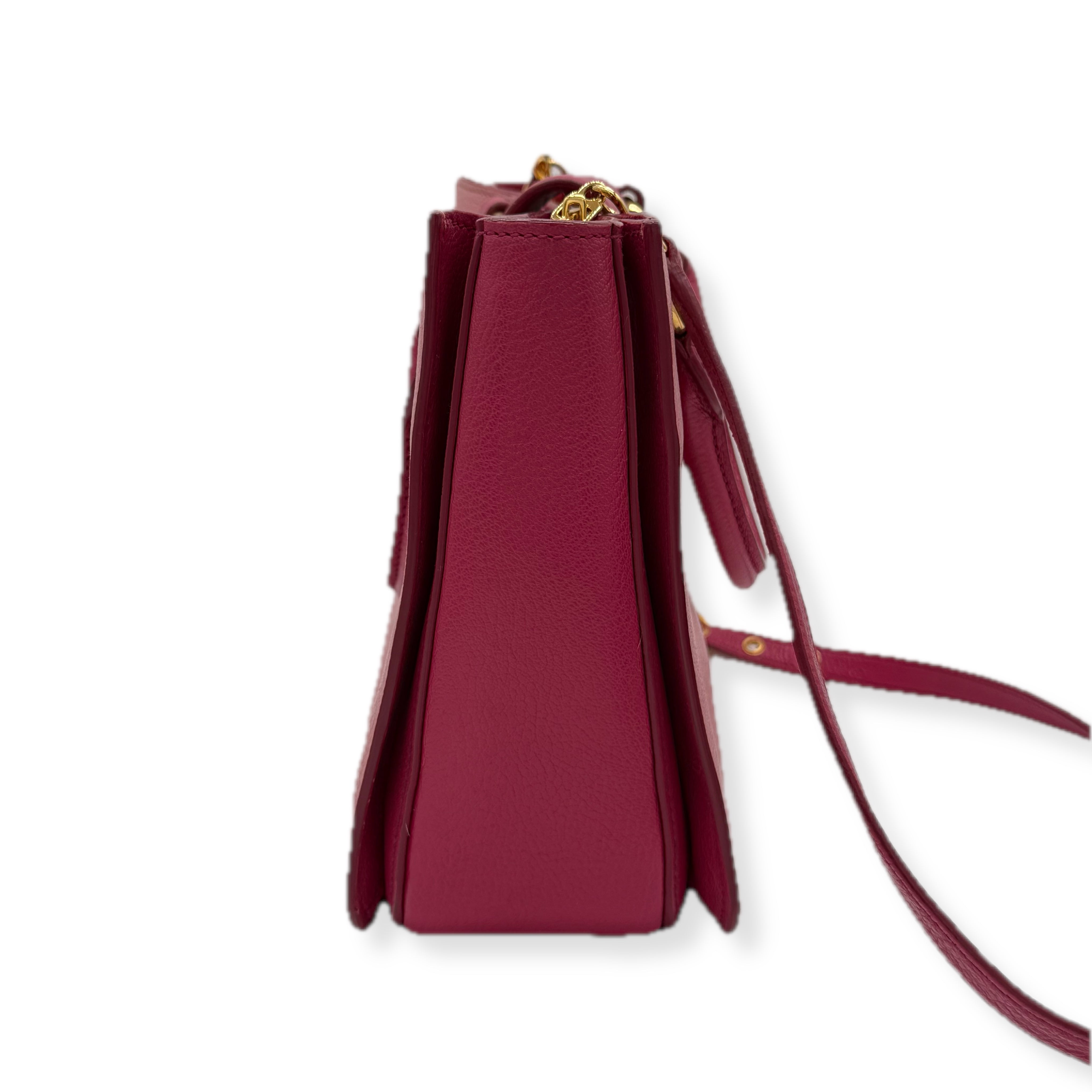 Miu Miu | Madras Satchel Crossbody Bag | Goatskin | Gold Hardware