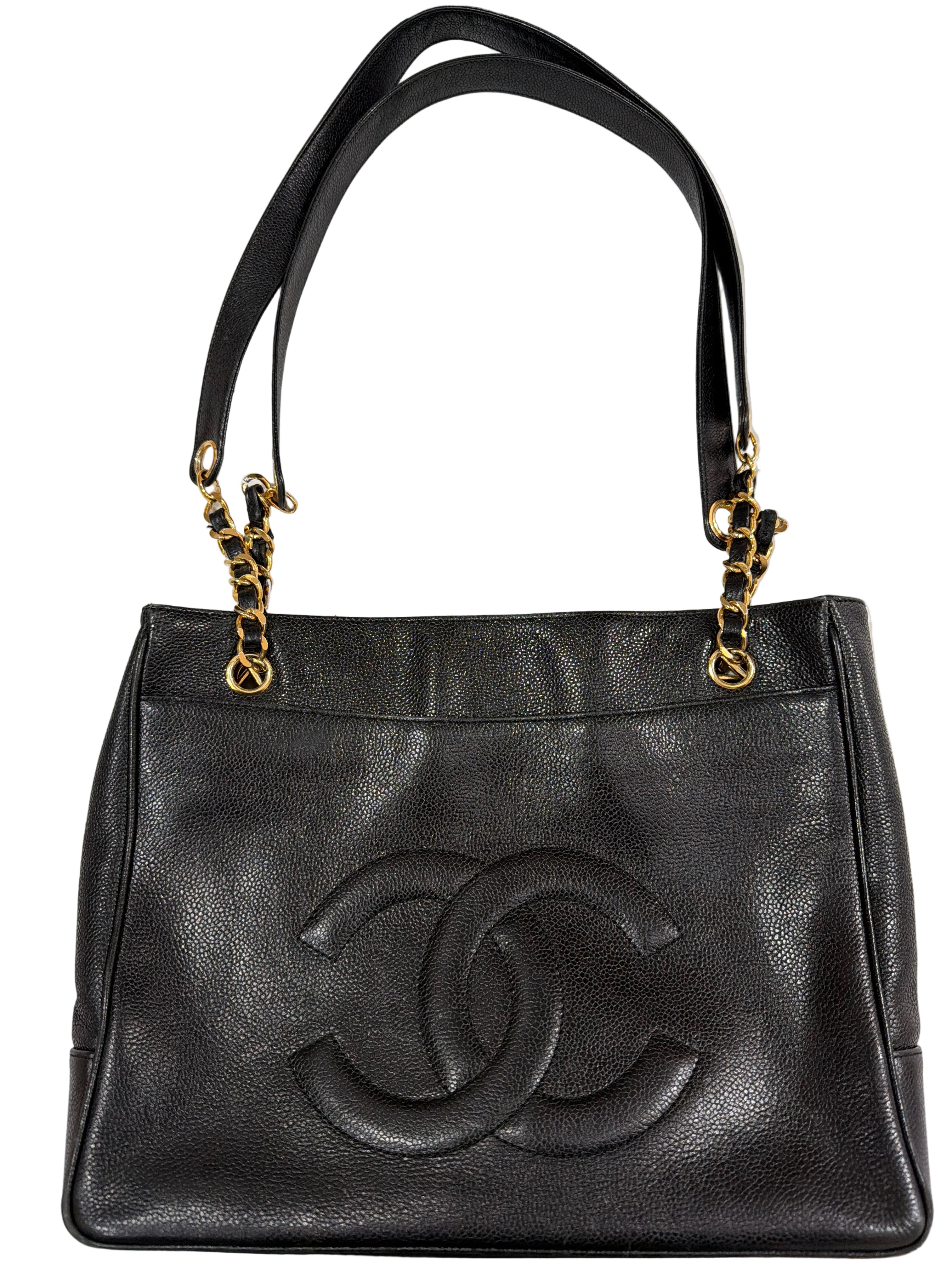 Chanel | Black Caviar Leather Tote Bag - Cons