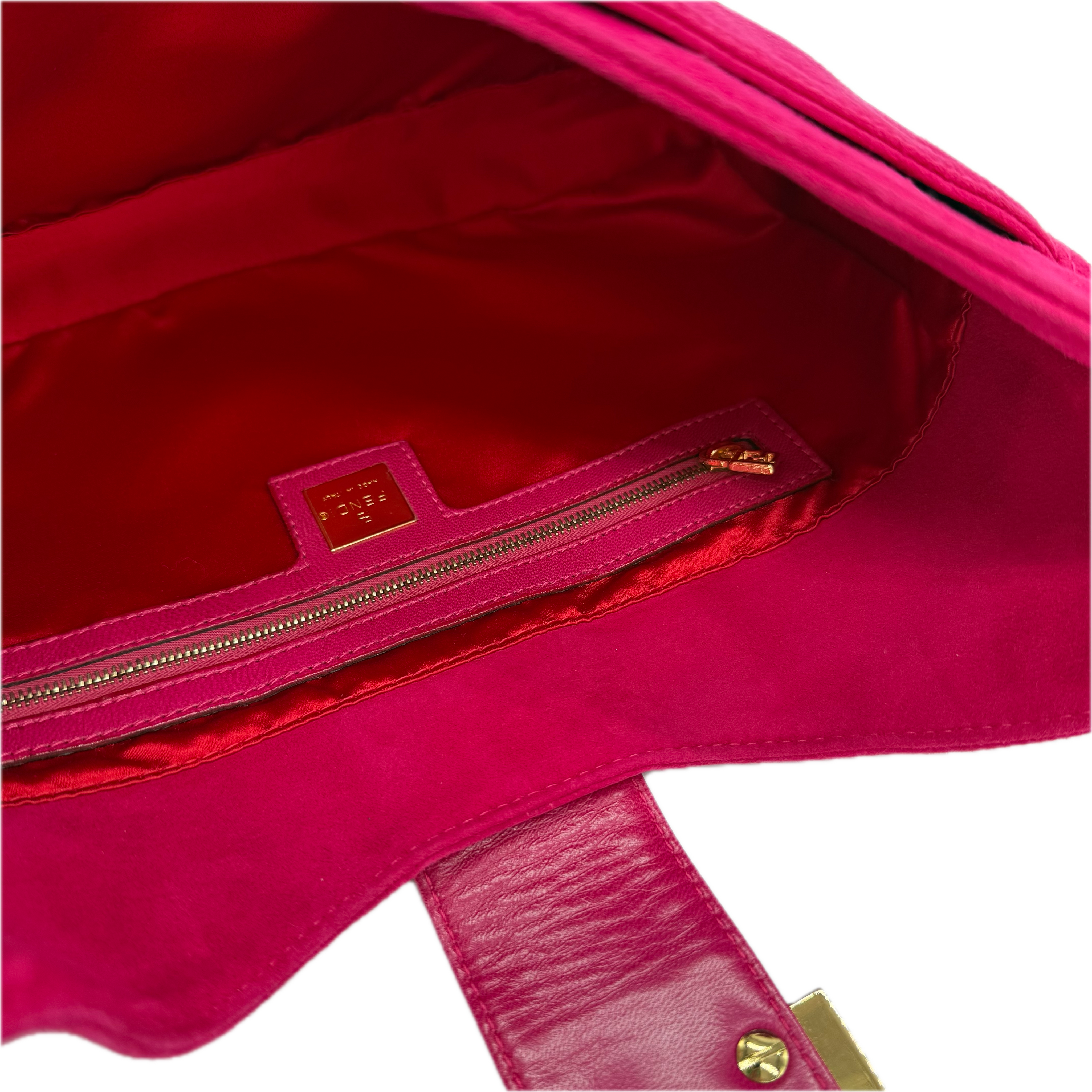 Fendi | Mamma Shoulder Bag | Suede | Gold Hardware