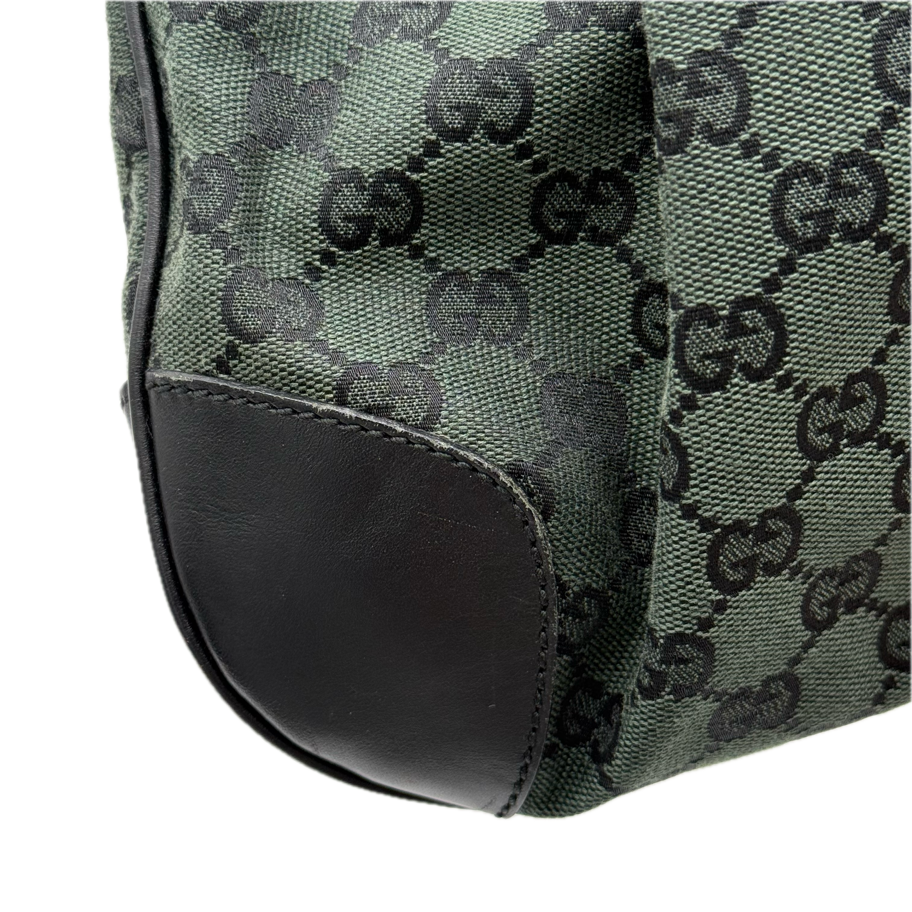 Gucci | Monogram Drawstring Shoulder Bag | Canvas | Gold Hardware