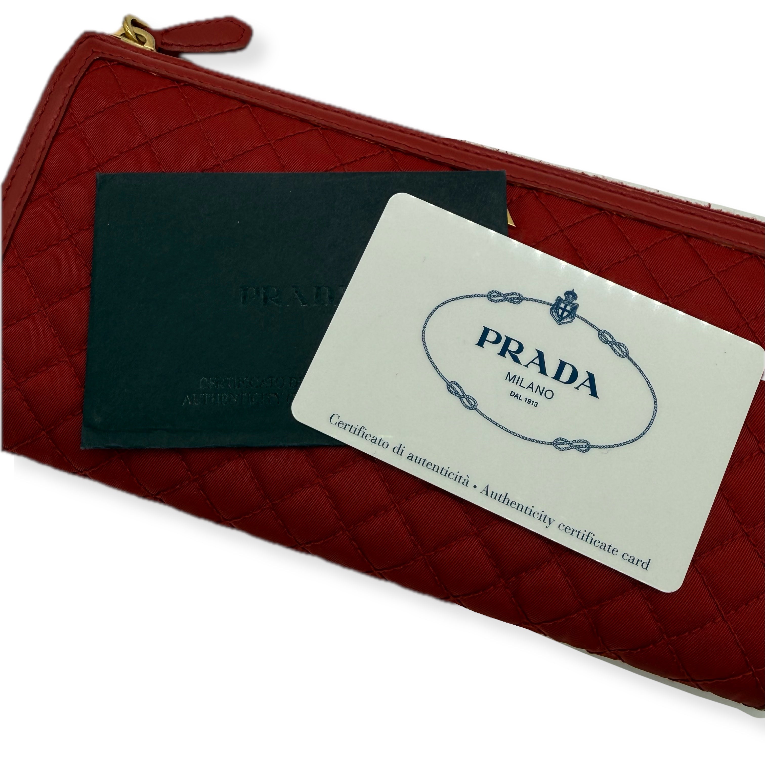 Prada | Impuntu Tesoro Zippy Wallet | Gold Hardware