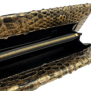 Tom Ford | Ava Clutch Bag | Python Skin| Gold Hardware