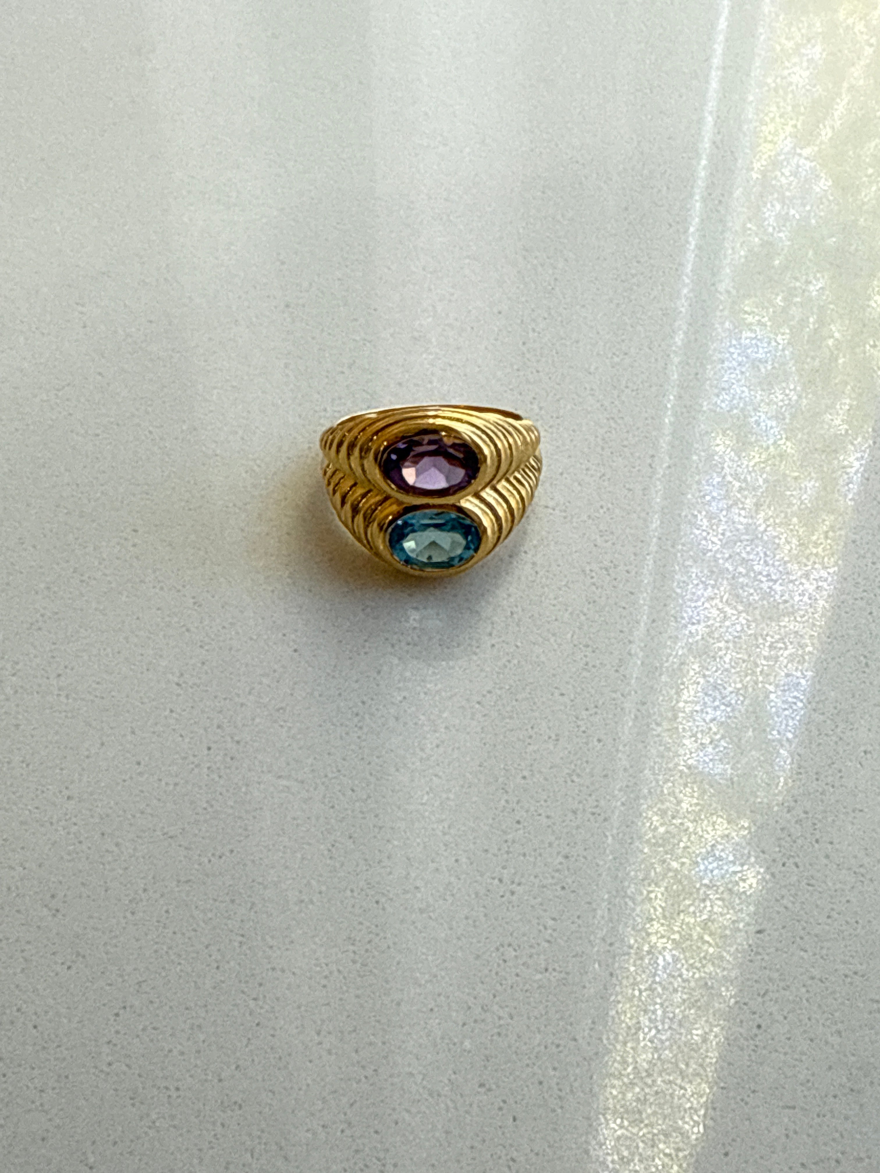 Amethyst & Topaz ring HV