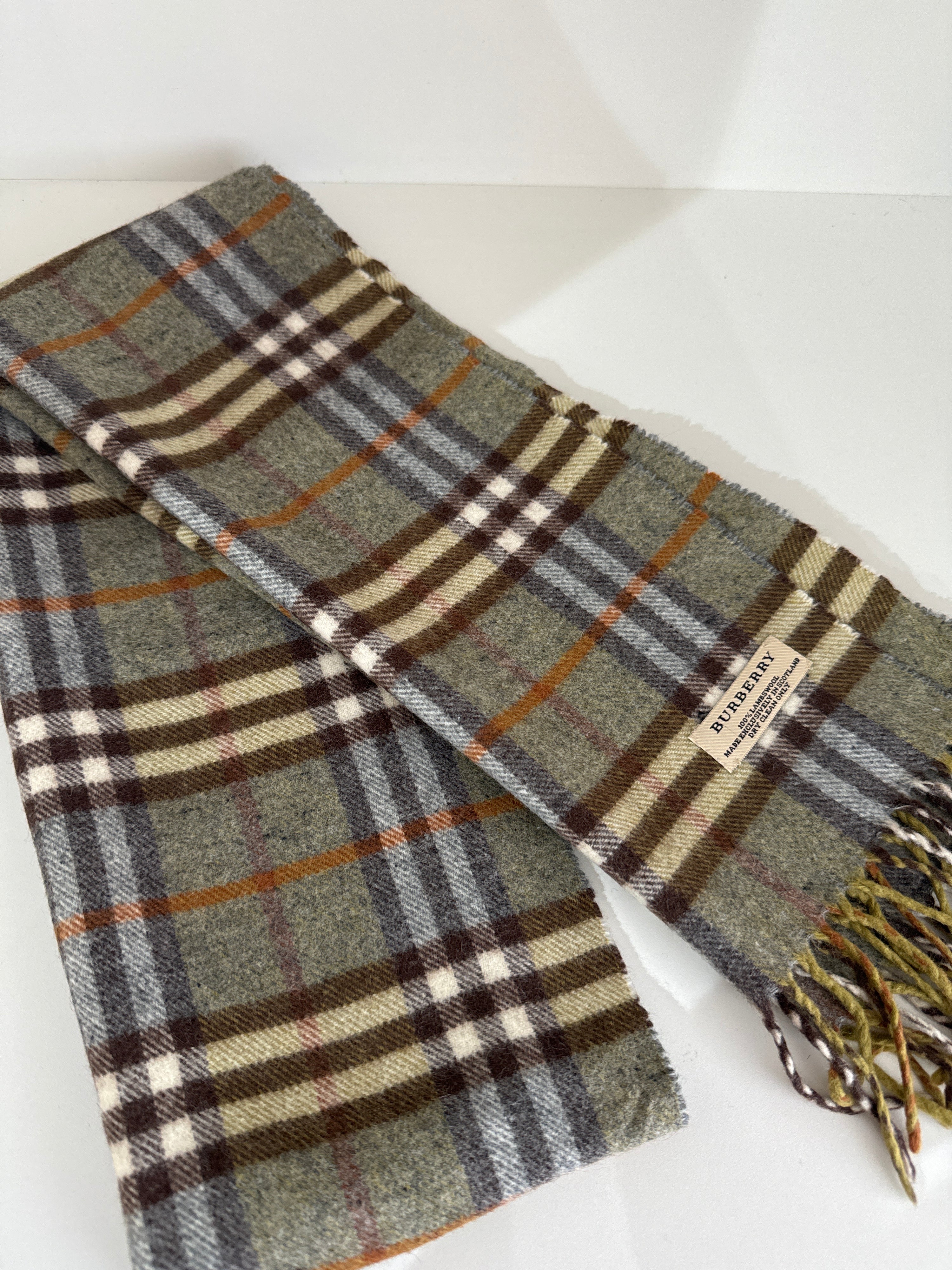 Burberry Green Grey scarf