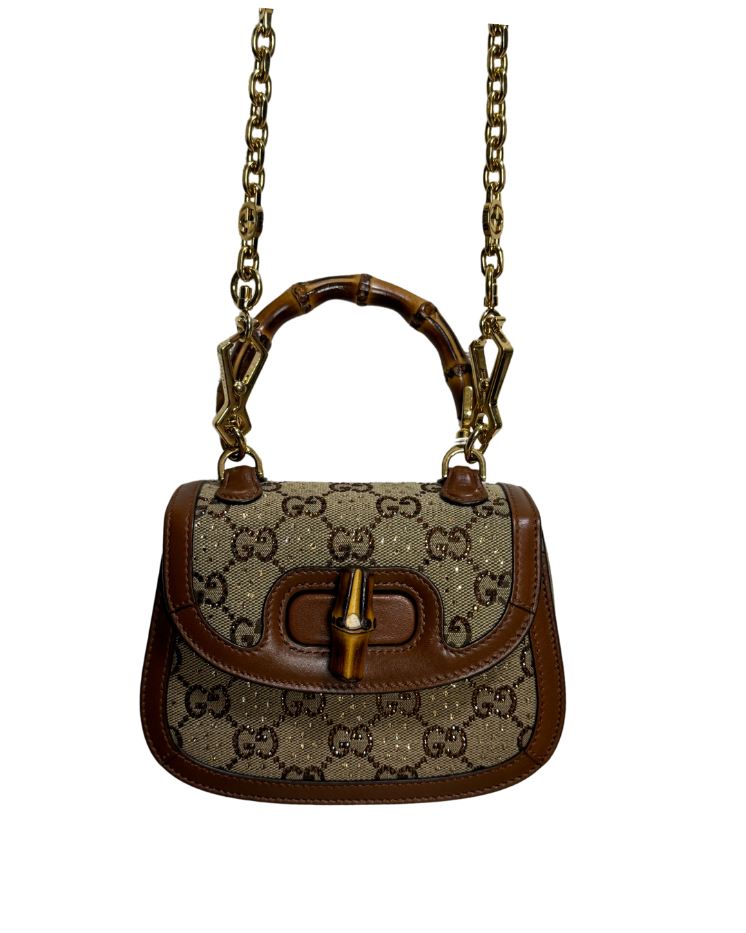 GUCCI 2 WAY BAMBOO HANDBAG MINI