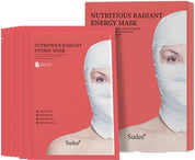 Nutritious Radiant Energy Mask - Hydrating Brightening Face Sheet Mask With Propolis & Portulaca Extract For Dull & Sensitive Skin Korean Skincare
