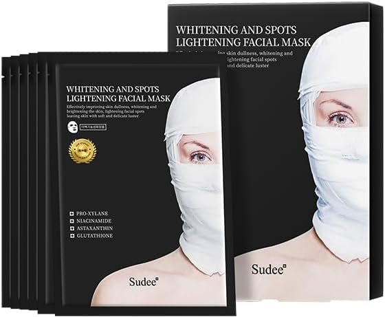 Brightening & Even Tone Facial Mask with Niacinamide - Visibly Radiant Complexion Daily Gentle Care for All Skin Types Korean Skincare 5 Sheets Per Box, 30g Each