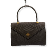 Bally | Grey Quilted Top Handle Bag | Leather | Gold Hardware