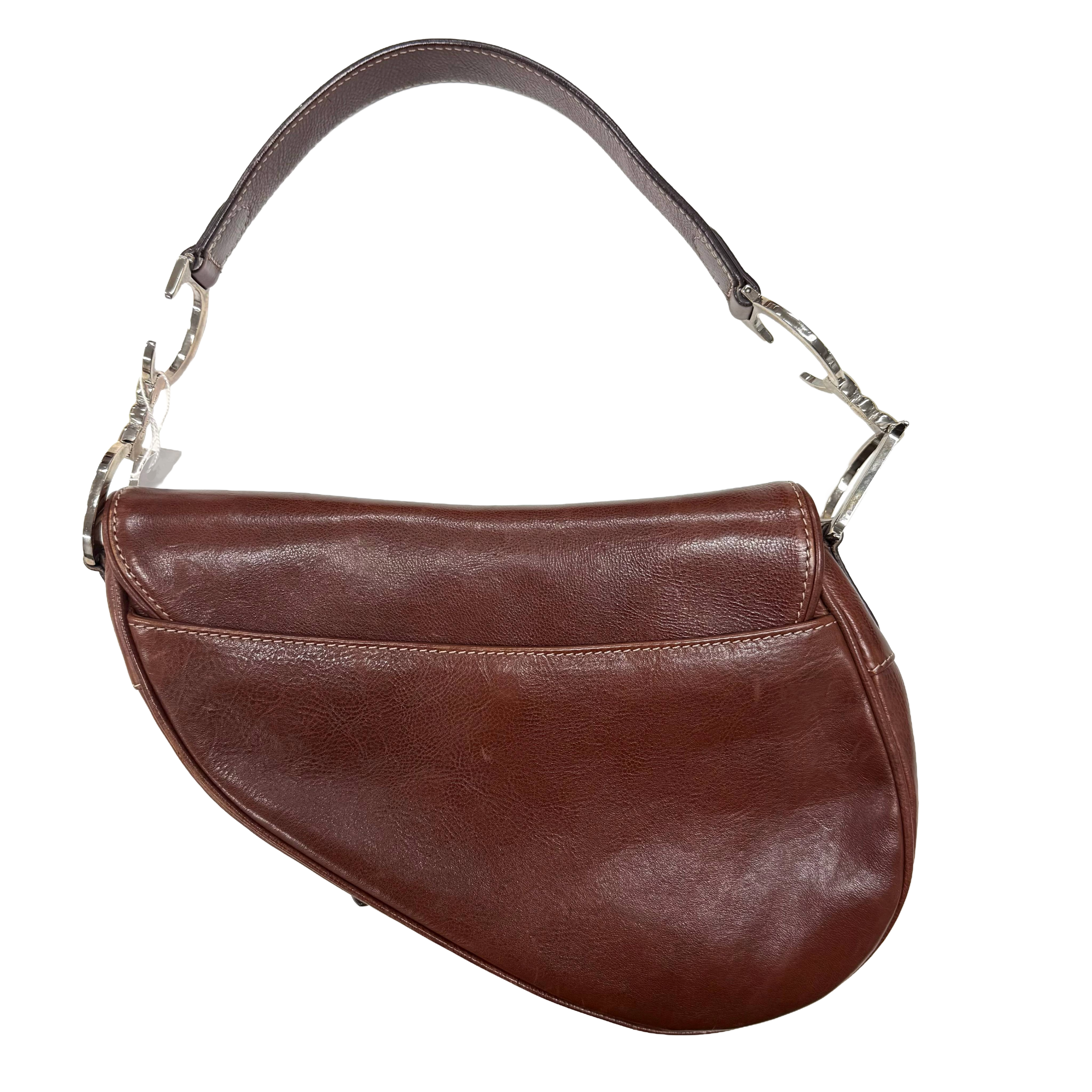 Dior | Embroidered Saddle Bag – Brown Leather (Pristine Condition)