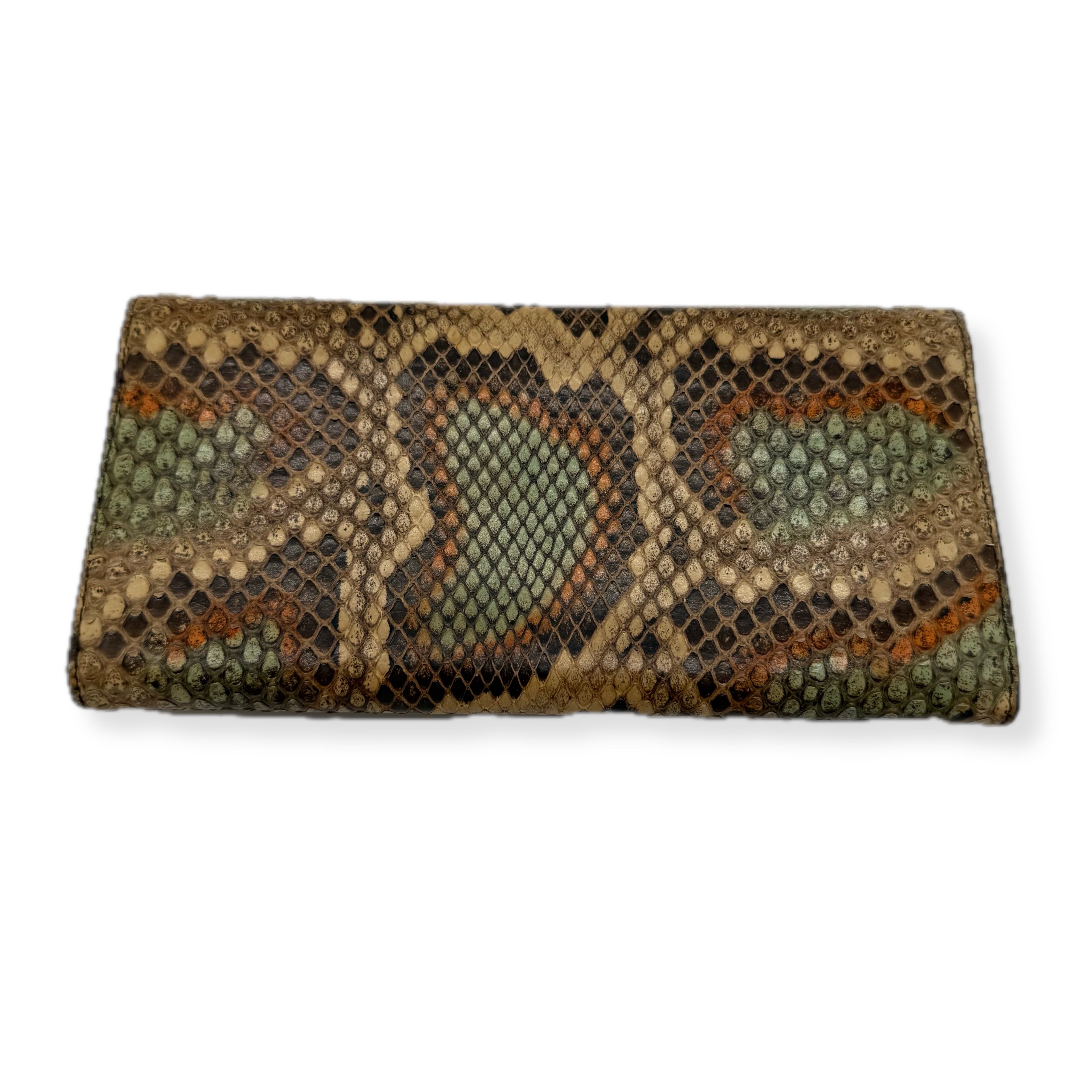 Fendi | Peekaboo Wallet | Python | Silver Hardware