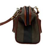 Fendi | Mini Boston Bag | Canvas |Gold Hardware