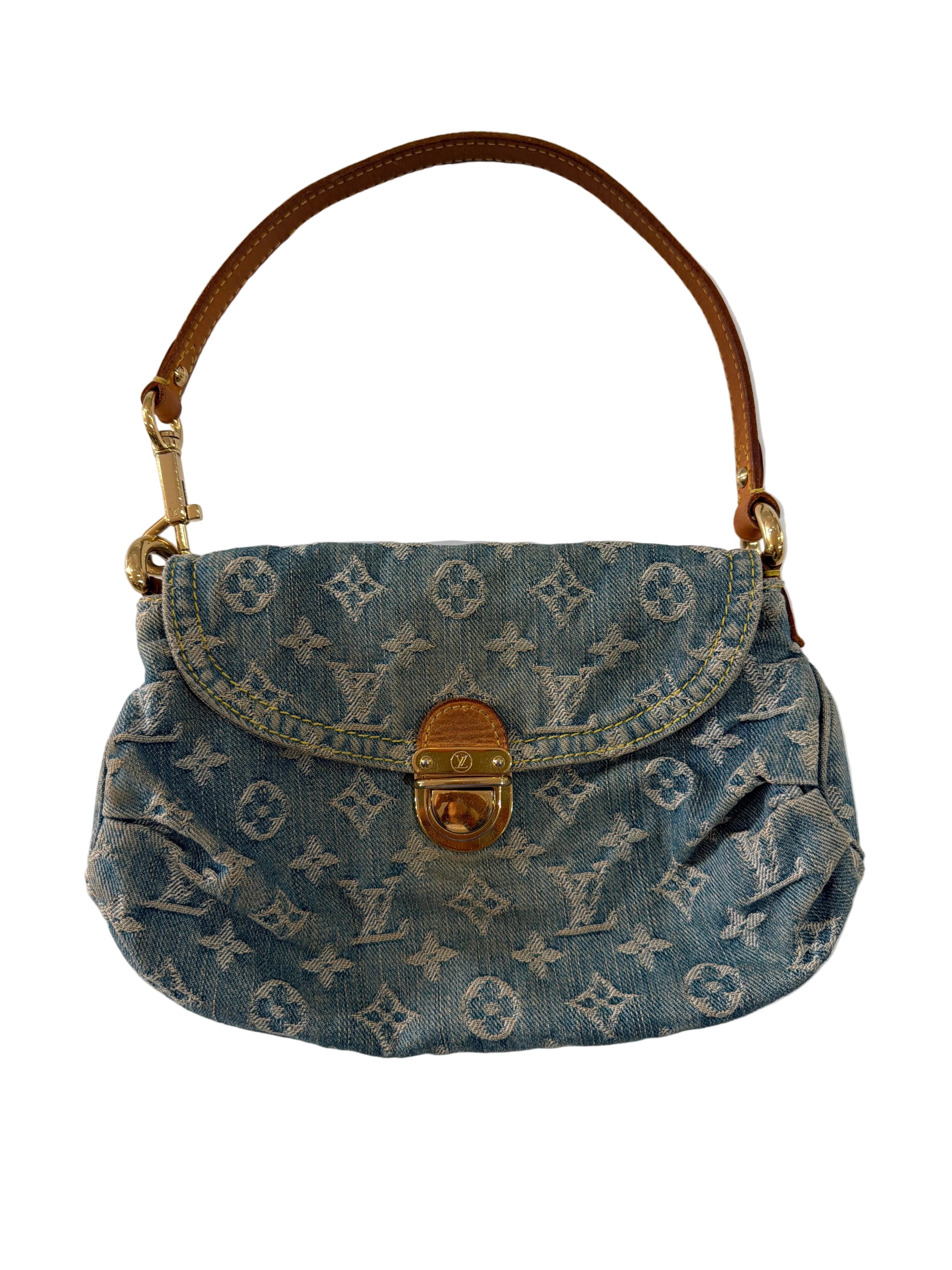 Louis Vuitton | Small Denim Monogram Shoulder Bag - Good Condition (Cons)