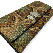 Fendi | Peekaboo Wallet | Python | Silver Hardware