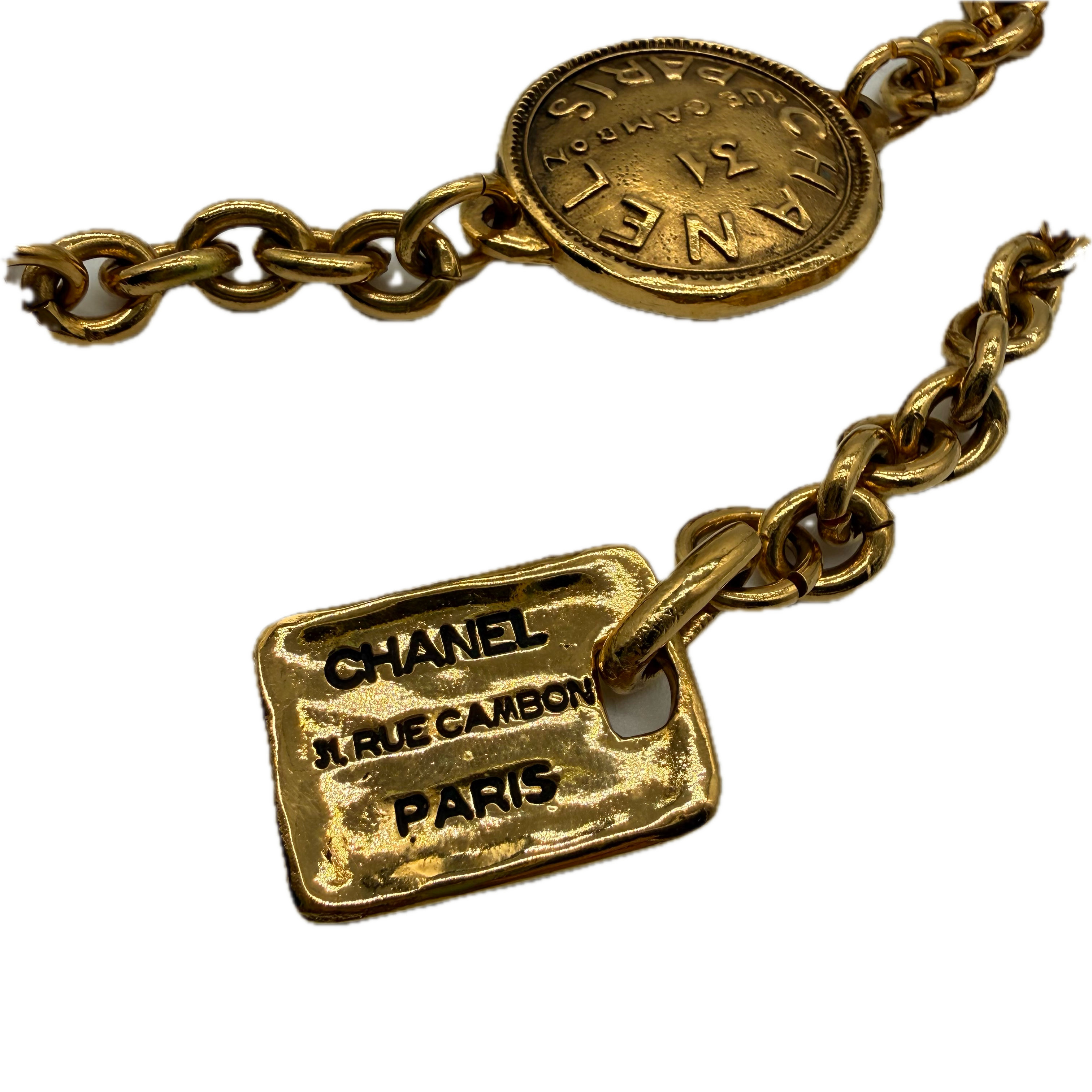 Chanel | Vintage Rue Cambon Medallion Chain Belt | Gold Plated