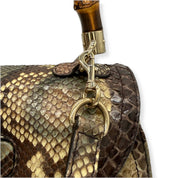 Gucci | 1947 with Bamboo Handle | Python | Gold Hardware