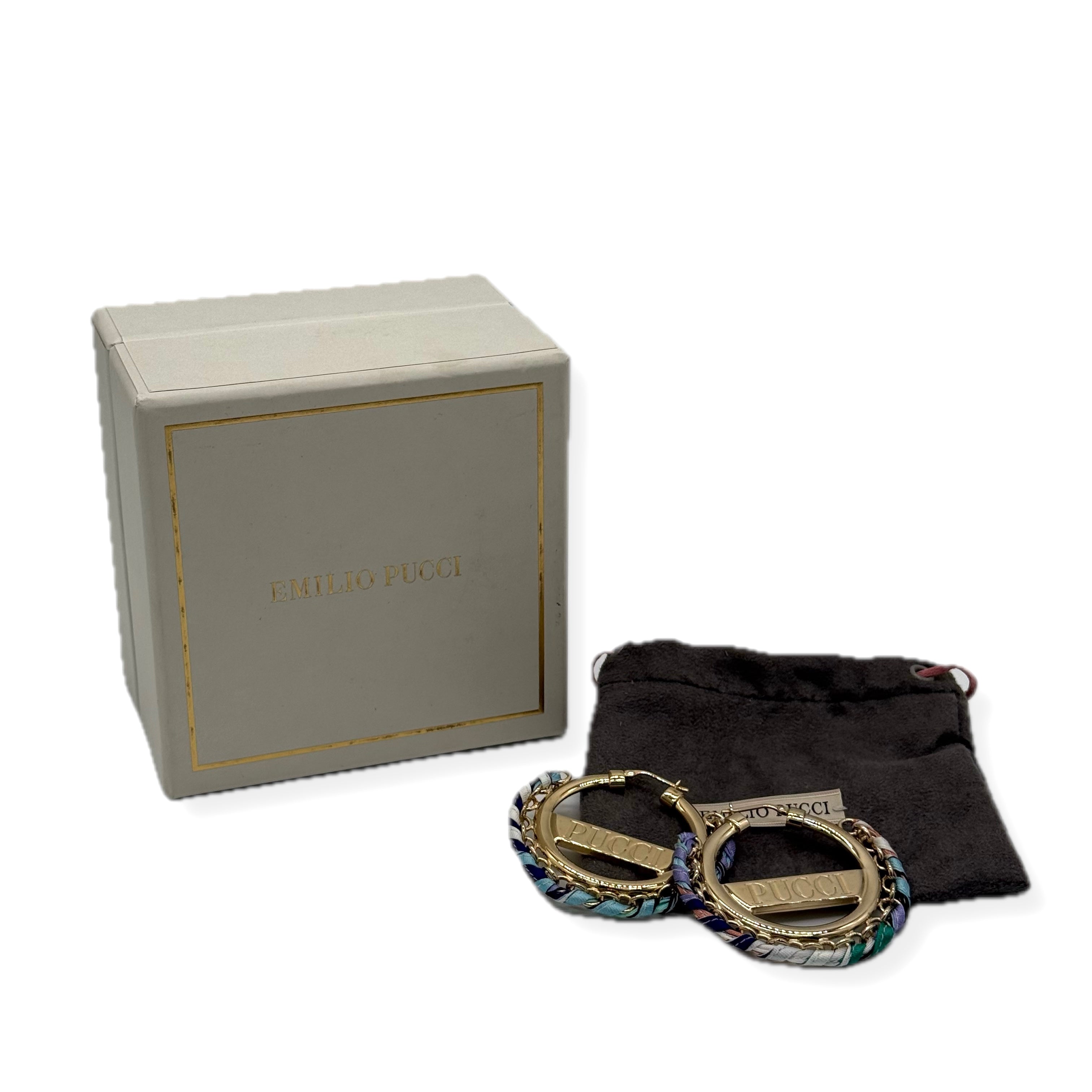 Emilio Pucci | Hoop Earrings | Gold Hardware