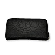 Chanel | Camellia Long Wallet | Lambskin | Silver Hardware