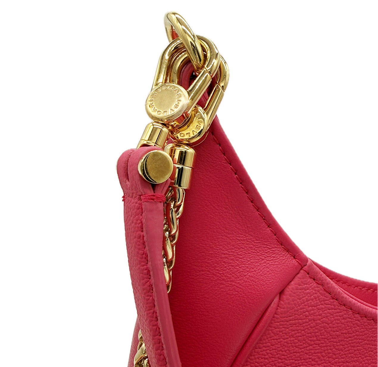 Bvlgari | Serpenti leather handbag | Hot Pink Leather | Gold Hardware