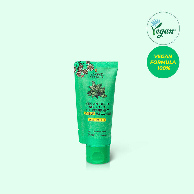 CHOROK CHORONG VEGAN HERB  NON-NANO JEJU PEPPERMINT TONE-UP SUNSCREEN (SPF50+ PA++++)