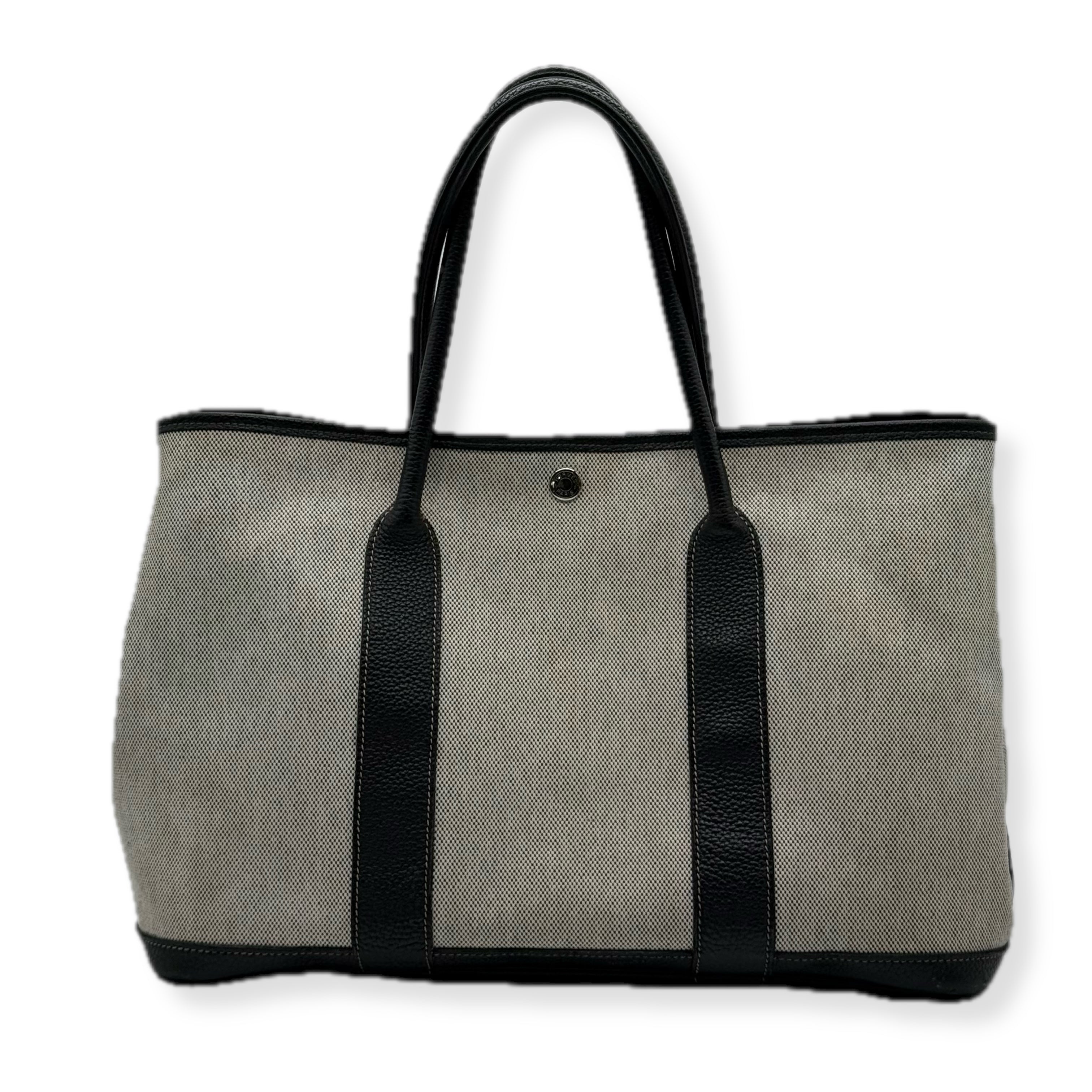 Hermes | Garden Party Handbag | Canvas | Silver Hardware